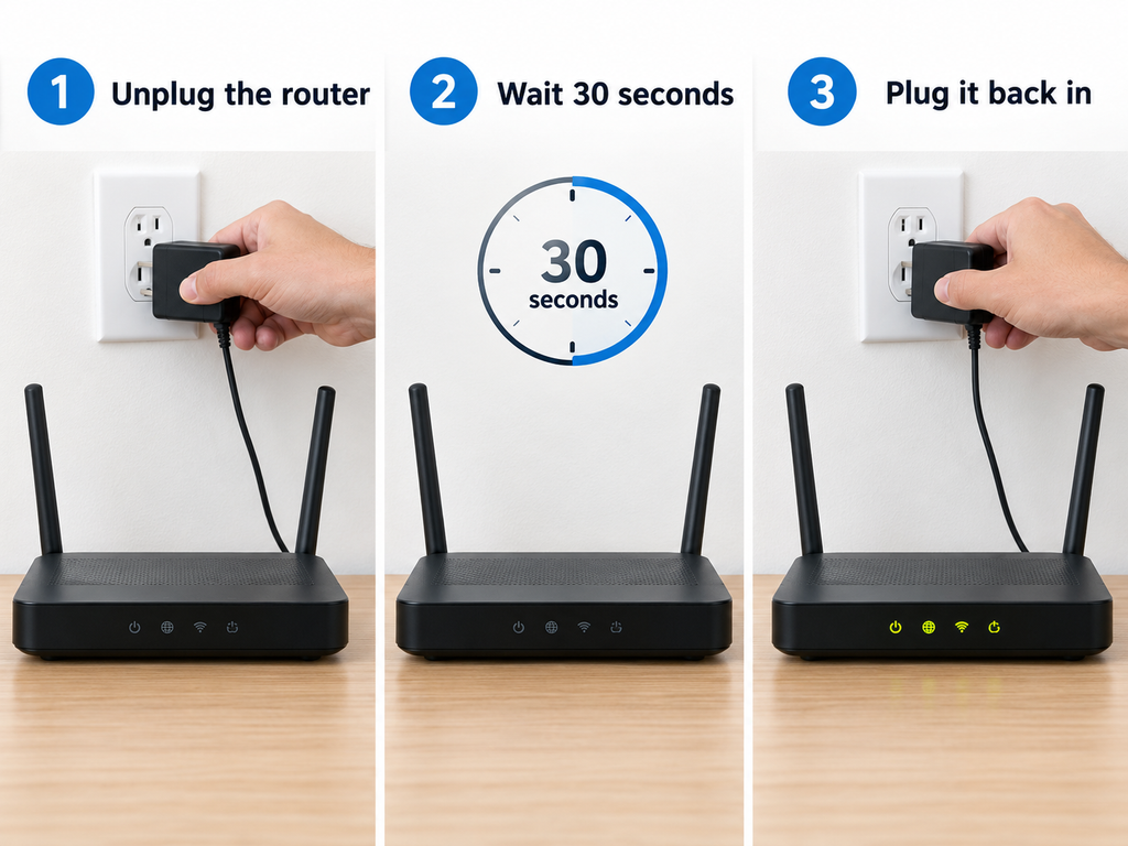 How to restart a Wi-Fi router